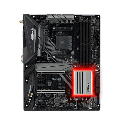 Placa-mãe ASRock X470 MASTER SLI/AC Suporta CPU 1600 2700X 1700X 5600X 5700X3D 5800X3D 5800X 4xDDR4 M.2 AMD X470 ATX