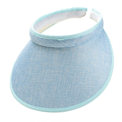 Fashion Summer Empty Top Sun Hat Women's Casual Adjustable Sun Visor Caps Girls Boy Outdoor Sea Beach Trip Cap Casquette