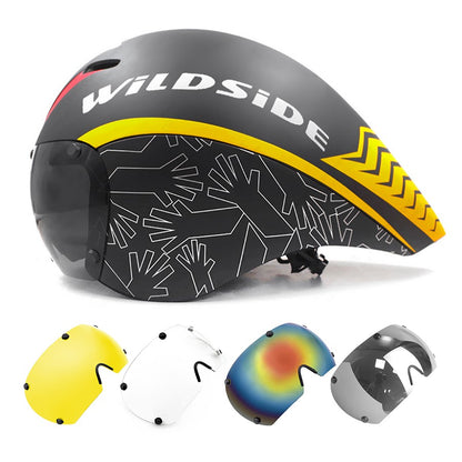 TT Óculos de Lente de Capacete de Ciclismo Capacete de Bicicleta de Estrada Aero Triathlon Tri Capacete de Ciclismo de Corrida de Contrarrelógio Masculino Acessórios de Casco Ciclismo