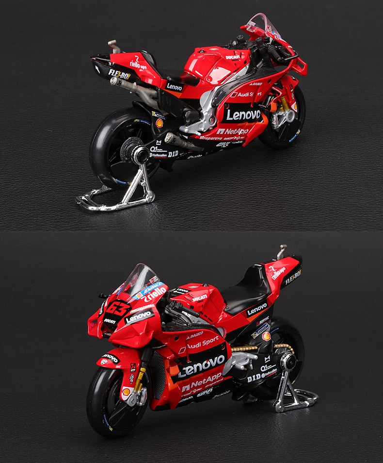 Maisto 1:18 NOVA Ducati Lenovo Team 2023 #1 Bagnaia Campeão Moto GP Corrida motocicleta de liga fundida Modelo de coleção de presente de brinquedo