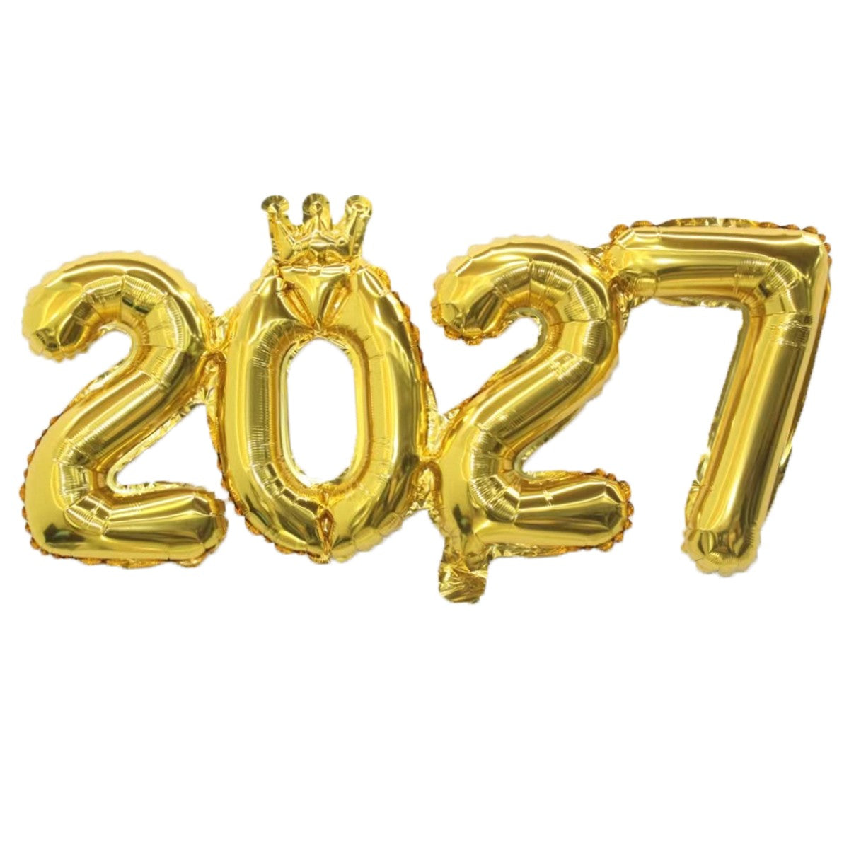 Gold Silver Crown 2027 Number Foil Balloons New Year 2027 Christmas Decorations New Year Party Supplies