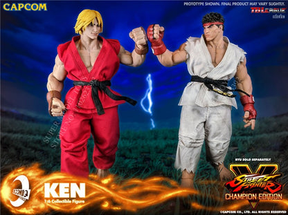 Iconiq Studio x Capcom IQGS-04 1/6 Escala Homem Soldado Ken Masters Lutador Conjunto Completo Boneco de Ação Colecionável de 12 polegadas
