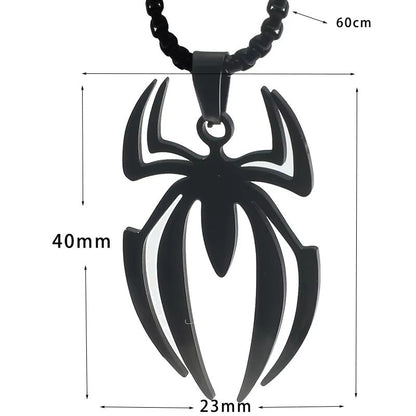 Colar Cosplay com Pingente de Aço Inoxidável Masculino Logotipo de Homem-Aranha de Super-Herói Corrente Gargantilha Acessórios de Joias Presente