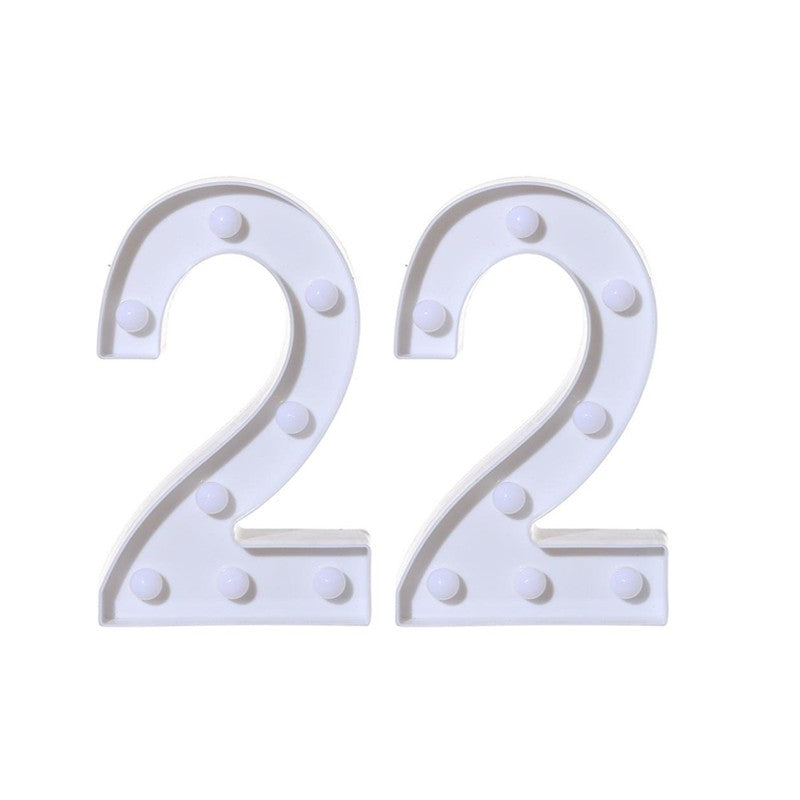 2Pcs Number 16 18 21 30 Led Light String Happy Birthday Party Decoration Wedding Anniversary Adult Birthday Party Gift Light Led