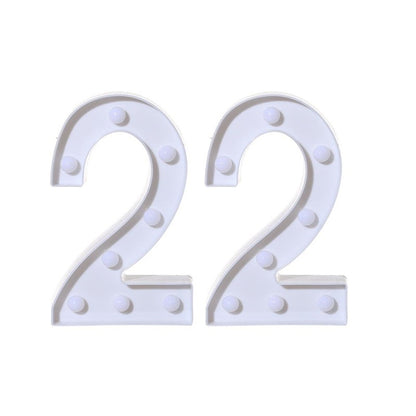 2Pcs Number 16 18 21 30 Led Light String Happy Birthday Party Decoration Wedding Anniversary Adult Birthday Party Gift Light Led