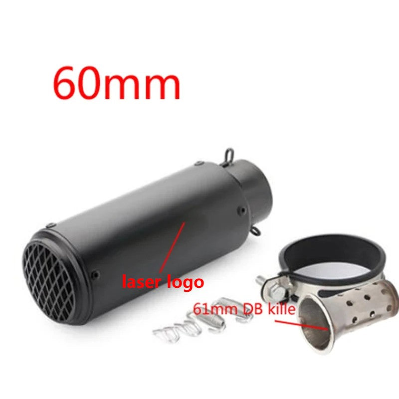 motorcycle exhaust inox muffler carbon fiber exhaust Universal 51/60mm with DB Killer for z900 R3 R25 MT07 MT09 R1 Z400 Z650