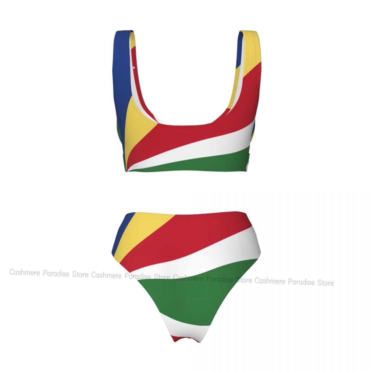 Seychelles Flag Women Bikini Set Swimsuit Push Up Female Swimwear Bathing Suit