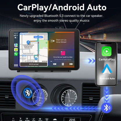 7 Inch Touch Screen Radio for Car Supporting Carplay & Android Auto?Portable Wireless Carplay Screen for Car,Car Audio Receiver