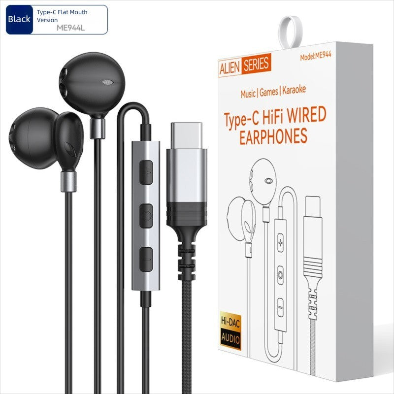 Fone de Ouvido com Fio Tipo-C Para Samsung Galaxy S25 S24 S23 S22 21 Ultra Plus Fone de Ouvido Intra-auricular de 3,5MM HiFi Bass Estéreo para Jogos