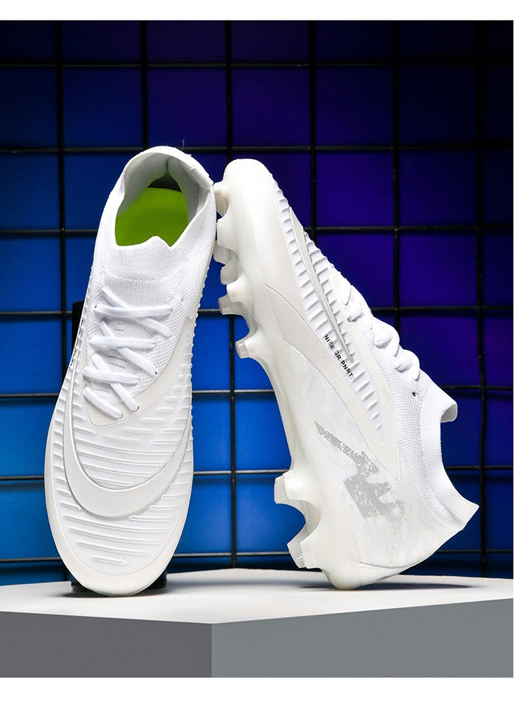 New Men's Soccer Shoes High-Top Soccer Cleats Outdoor Breathable Athletic Professional Spikes Youth Boys Football Shoes Unisex