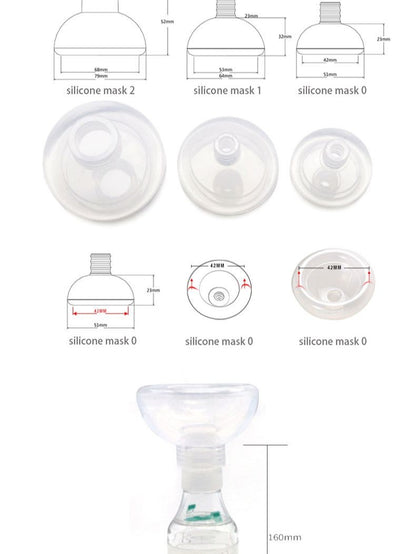 Câmara de Aerossol com máscara de silicone Espaçador Inalador Pet Para Gato Cão