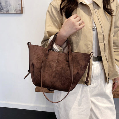 Large Capacity PU Leather Shoulder Bags for Women 2025 Luxury Designer Crossbody Bag Females Brand Retro New Handbags and Purses
