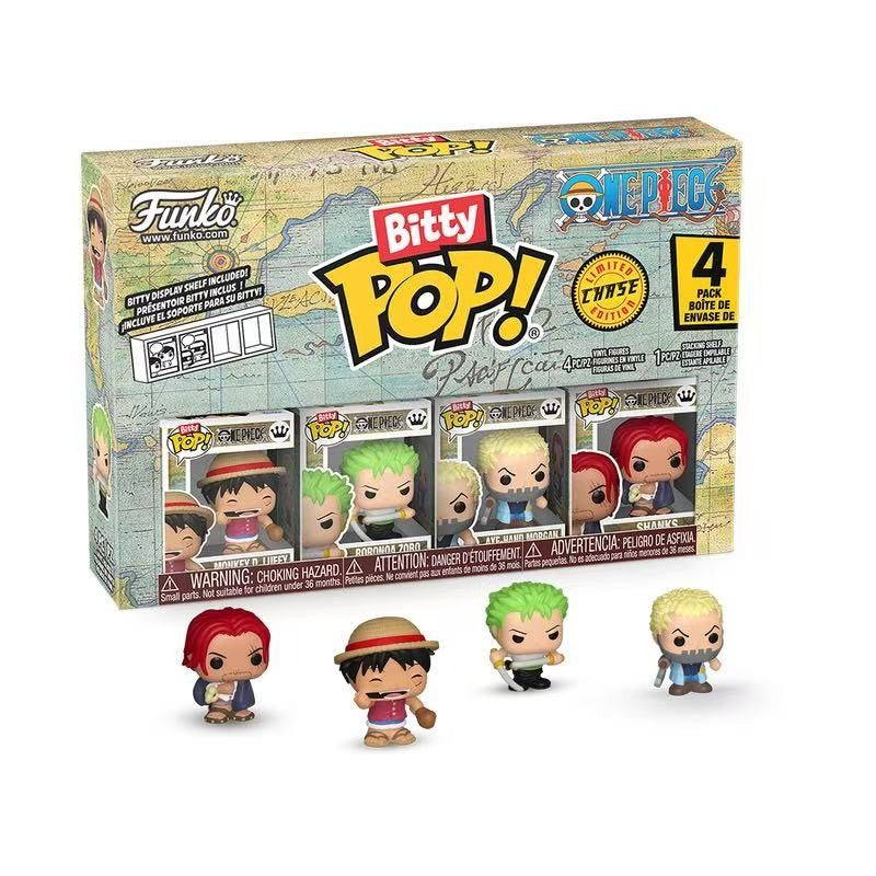 Funko Bitty Pop One Piece Luffy Blind Box Zoro Sanji 4 Pack Series Mini Action Figure Collectible Limited Edition Model Toy Gift