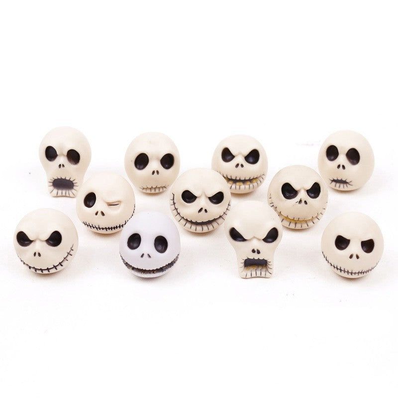 Coleção de Brinquedos 25º Aniversário: Boneco Articulado de Luxo Jack Skellington de O Estranho Mundo de Jack com Cabeças Intercambiáveis