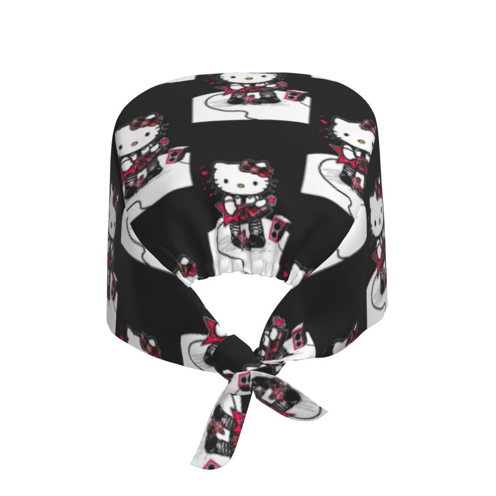 Custom Hello Kitty Medical Staff Scrubs Hat Women Men Cartoon Chara For Chef Hat Scrub Caps