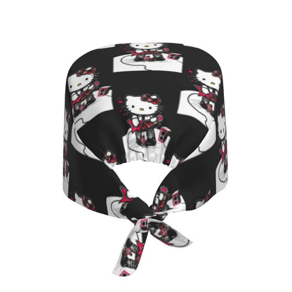 Custom Hello Kitty Medical Staff Scrubs Hat Women Men Cartoon Chara For Chef Hat Scrub Caps