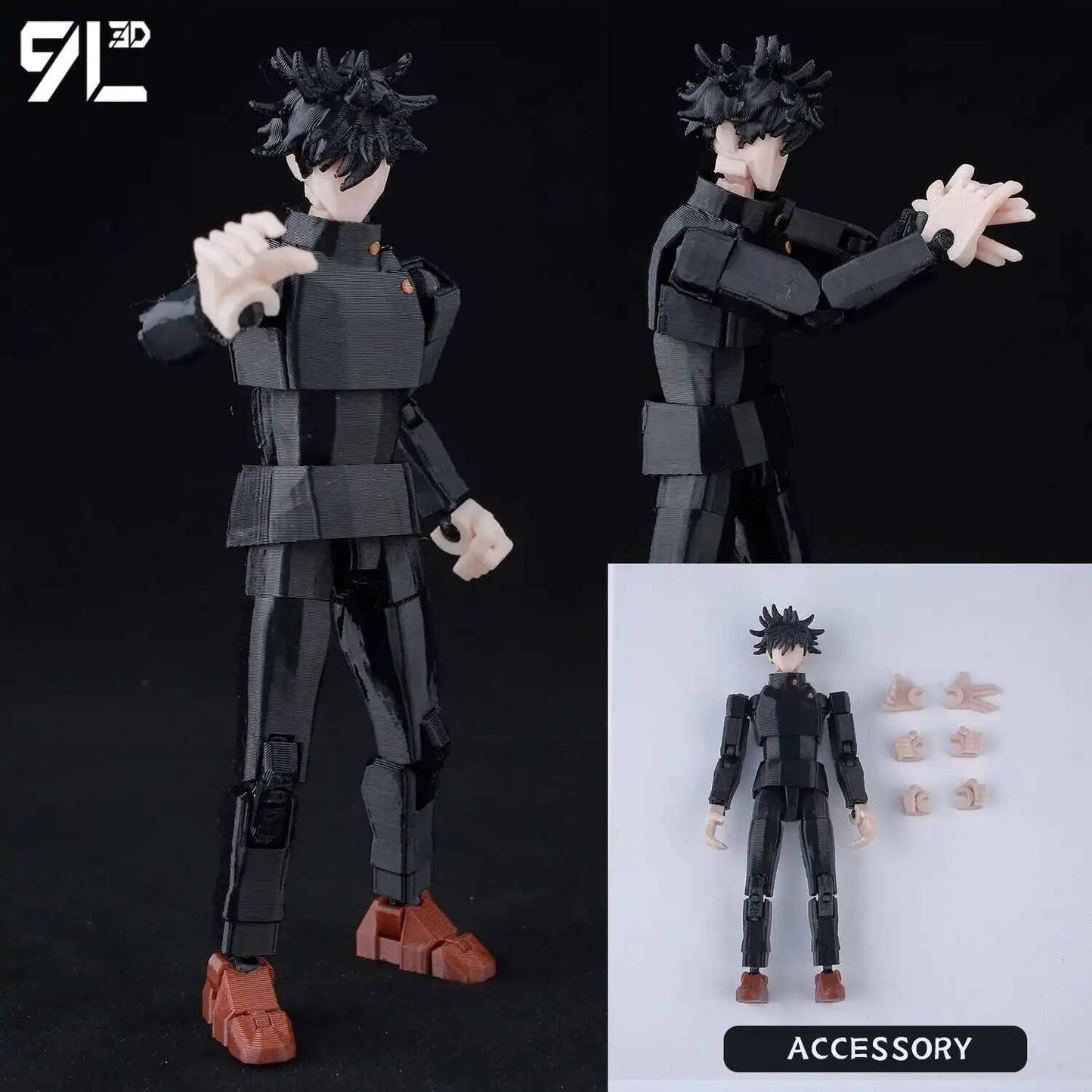 9L3D Anime Impresso Jujutsu Kaisen Sukuna Yuji Yuta Satoru Gojo Bonecos Sorte Dummy 13 Articulados para Modelagem Brinquedos Manequins