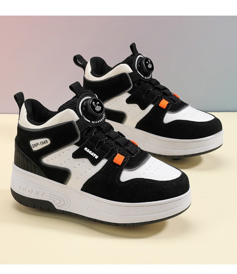 Children Junior Roller Skate Shoes Kids Sneakers with Two Boys Girls Wheels Shoes Running Adult Casual Boys Shoes size 31-42