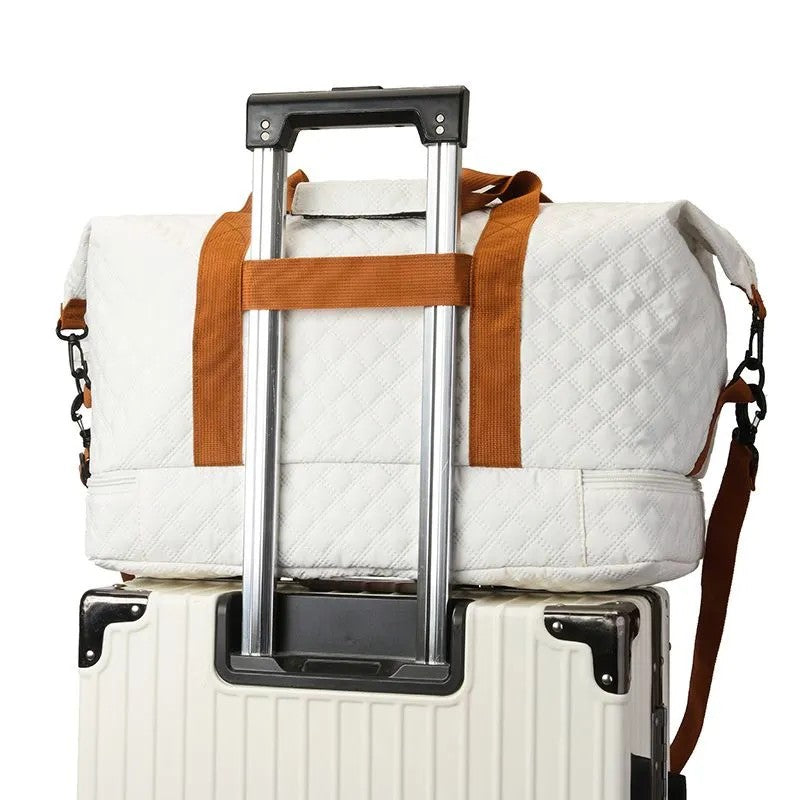 Quilted Travel Duffle Bag Multi-Color Casual Single Shoulder Bag for Vacation Trip Gym Daily Luggage Festival Gifts