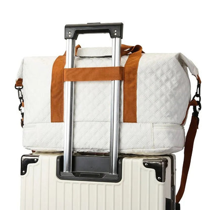 Quilted Travel Duffle Bag Multi-Color Casual Single Shoulder Bag for Vacation Trip Gym Daily Luggage Festival Gifts