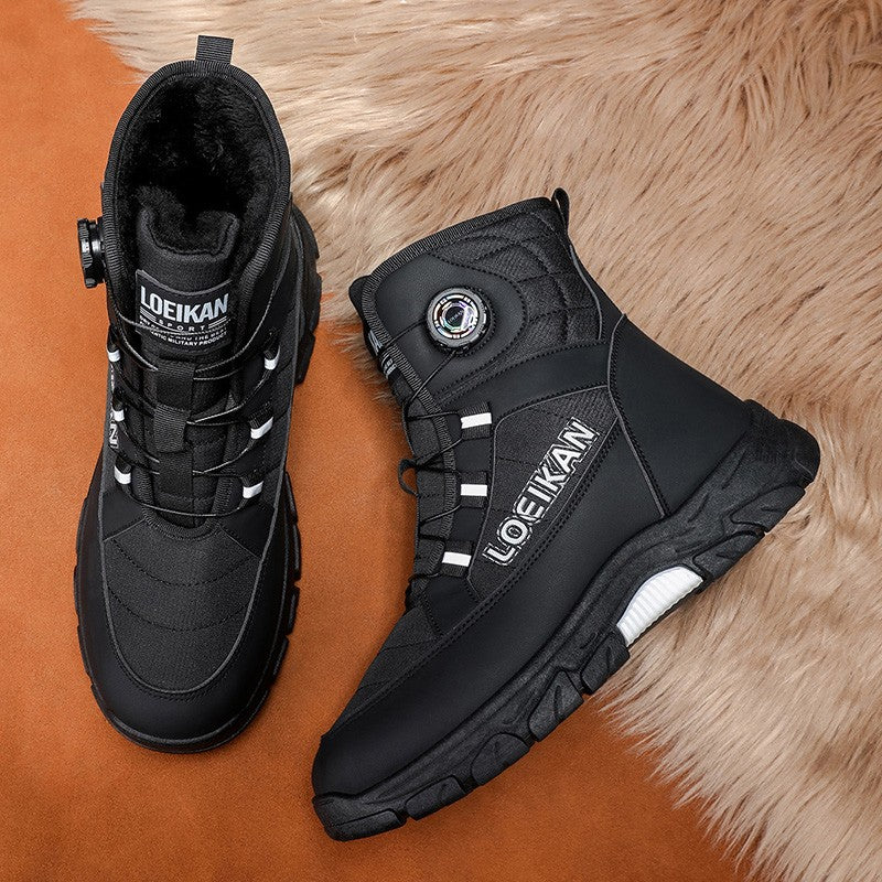 Botas de Neve Masculinas LOEIKAN de Inverno - Botas de Cano Curto Quentes Impermeáveis Antiderrapantes