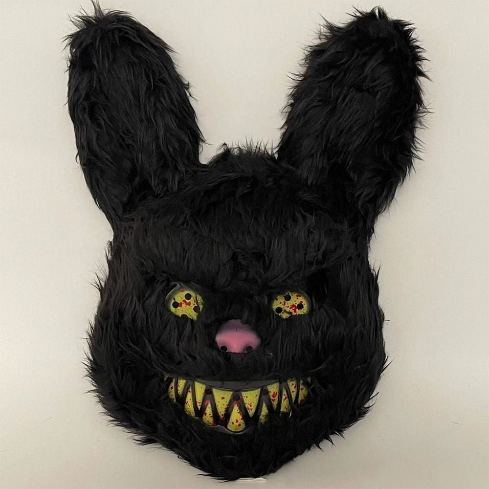 Bloody Plush Bunny Mask Halloween Ghost Festival Mask Realistic Bloody Bear Headgear Performance Prop Halloween Horror Mask
