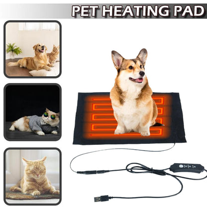 Almofada de Aquecimento USB Dobrável Quente Folha Aquecida À Prova D'Água Assento de Carro para Cachorro Tapete Almofada para Animais de Estimação Réptil Inverno Aquecedor Elétrico para Animais de Estimação