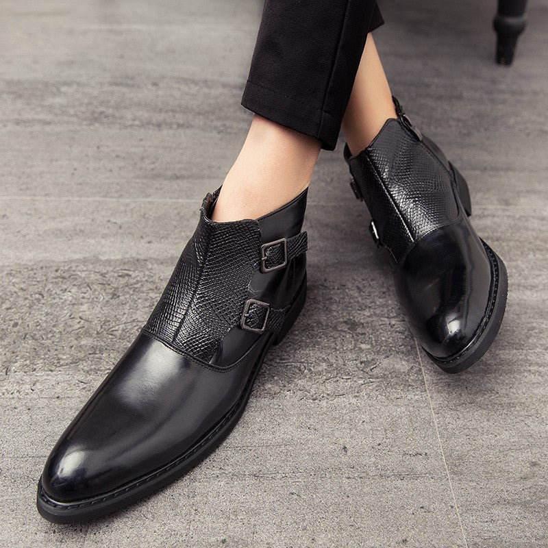 2025 Men's Fashion Chelsea Boots Comfortable Leather Upper Dry Inner Non-Slip Rubber Sole Casual Resistant Ankle Dress Boots