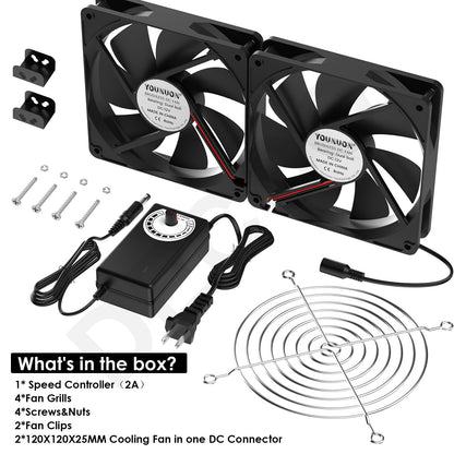 120mm 3000RPM Fan Cooling With Controller 12cm 12V 220V Btc Machine Chassis Workstation Cabinet Radiator Server Fan