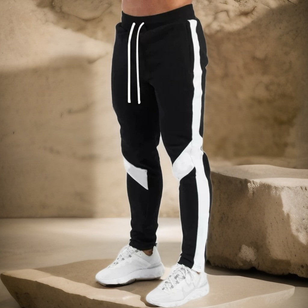 Mens Casual Pants Autumn Winter Fleece Sweatpants Men Running Jogger Sports Gym Trousers Fashion Solid Color Workout Long Pants