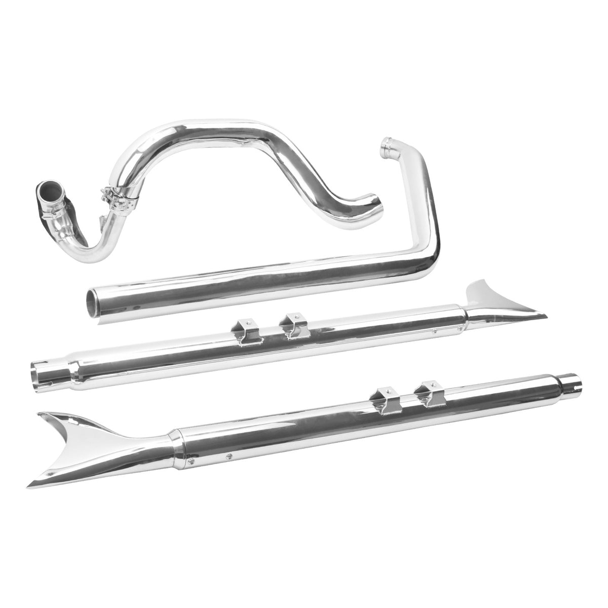 Motorcycle Chrome Dual Exhaust System For Harley Softail Fatboy FLSTF Deluxe 2007-2017 Breakout FXSB 13-2016 Slim Exhaust Pipe