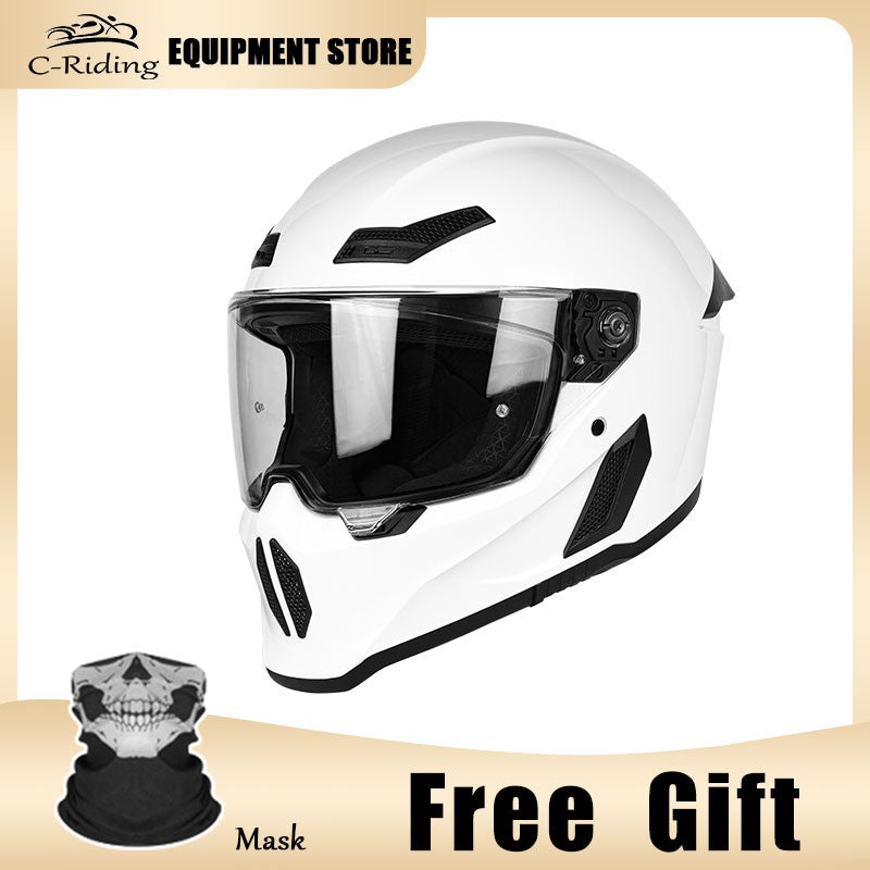 C-Riding Inverno Quente Cruising Mulheres e Homens Profissionais Chapéus de Segurança Retro Cruising Capacete Completo Certificado DOT Verão