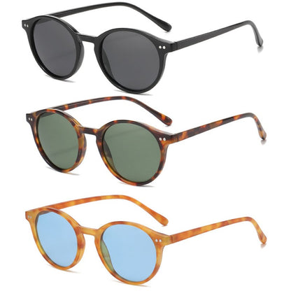 Óculos de Sol Polarizados Redondos Retrô Masculino Feminino Armação Clássica Leopardo Óculos de Sol Fashion Preto Dirigindo Masculino Feminino Goggles UV400