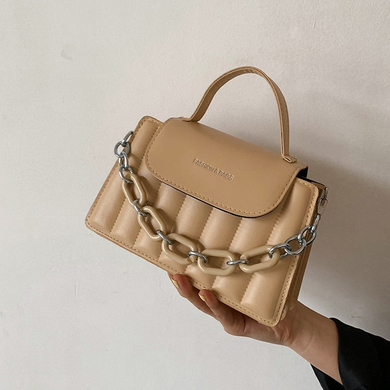 New Chains Shoulder Bag Women Solid Color Crossbody Bag Designer Messenger Handbag and Purse Luxury Top-handle Bag feminina