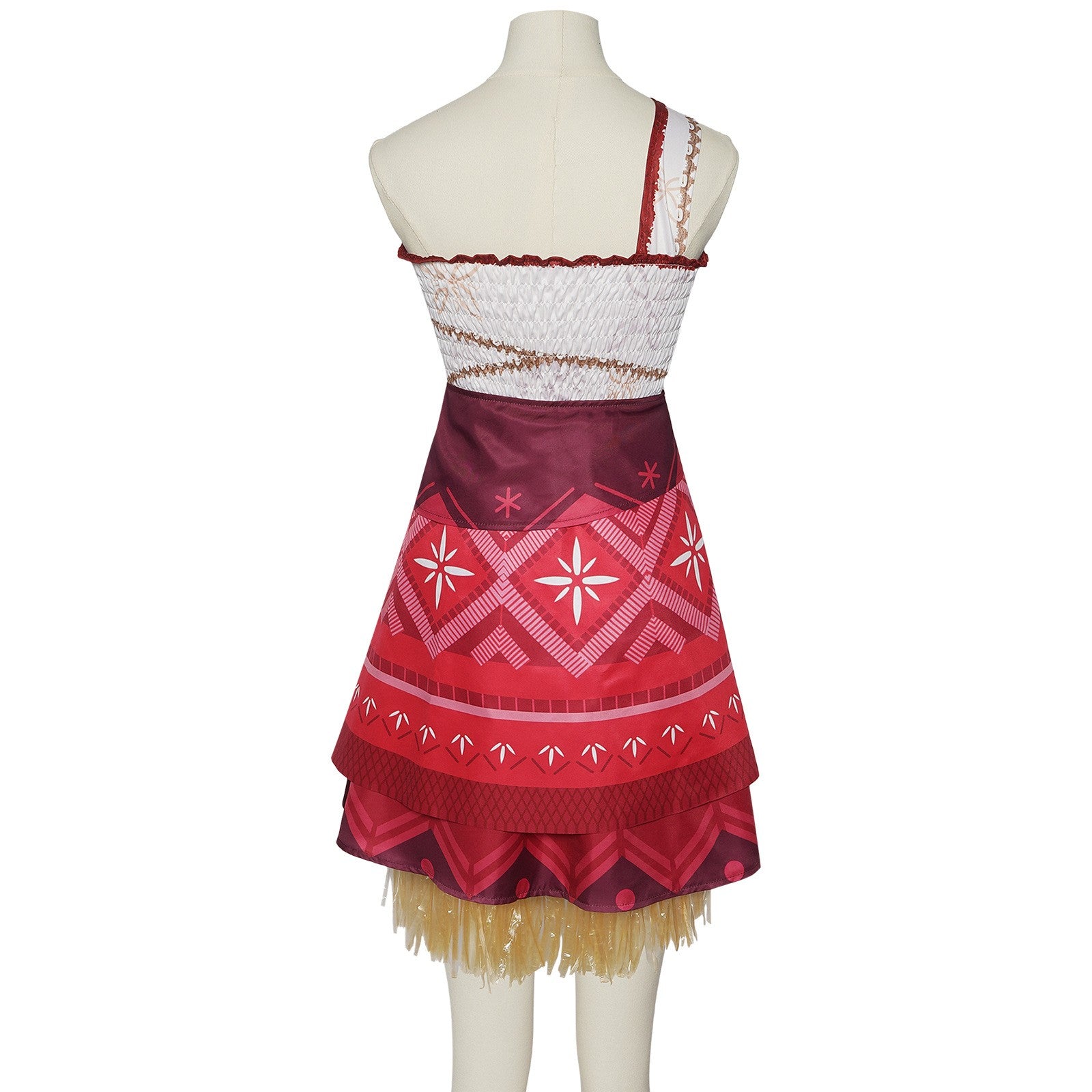 Family Matching Moana Costume Set, Adult  Kids Polynesian Princess Dress with Fringe, Halloween Carnival Party Cosplay Outfit