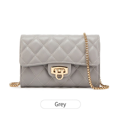 Stylish women's quilted handbag/wallet highquality PU leather crossbody bag casual portable versatile women's clutch