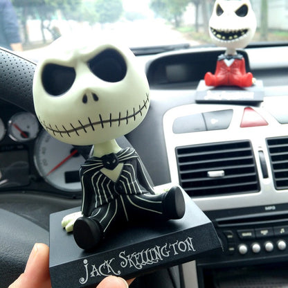 3 Styles Disney The Nightmare Before Christmas Jack Bobble Head Doll PVC Action Figure Collectible Model Toy Give Children Gifts