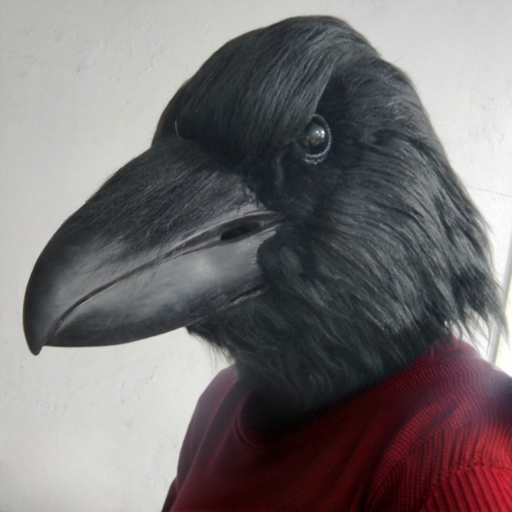 Funny Bird Mask Black Latex Cosplay Crow Masks Horror Beak Adult Halloween Cosplay Prop Fancy Dress Toys Masquerade Mask Joker