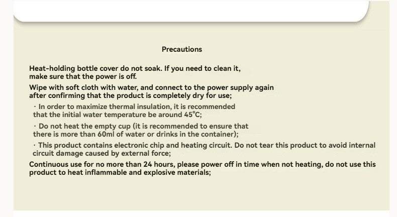 USB Charging Bottle Warmer, Compact Insulated Heating Bag for Diaper Bags, Quick Formula Warming for Outdoor Activities