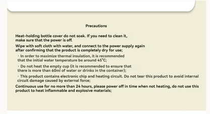 USB Charging Bottle Warmer, Compact Insulated Heating Bag for Diaper Bags, Quick Formula Warming for Outdoor Activities