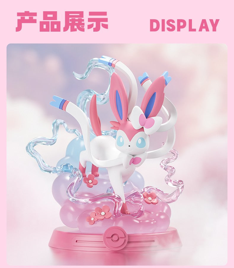 Anime Pokemon Funism Aventura Original Eevee Família Terno BlindBox Flareon Espeon Sylveon Action Figure Coleção Modelo de Brinquedo Presente