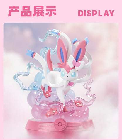 Anime Pokemon Funism Aventura Original Eevee Família Terno BlindBox Flareon Espeon Sylveon Action Figure Coleção Modelo de Brinquedo Presente