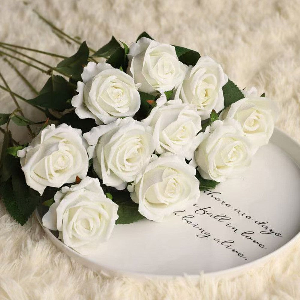 1/3/5/10/20pcs Roses Artificial Flowers Rose Flower Branch Artificial Red Roses Realistic Fake Rose for Wedding Home Decor