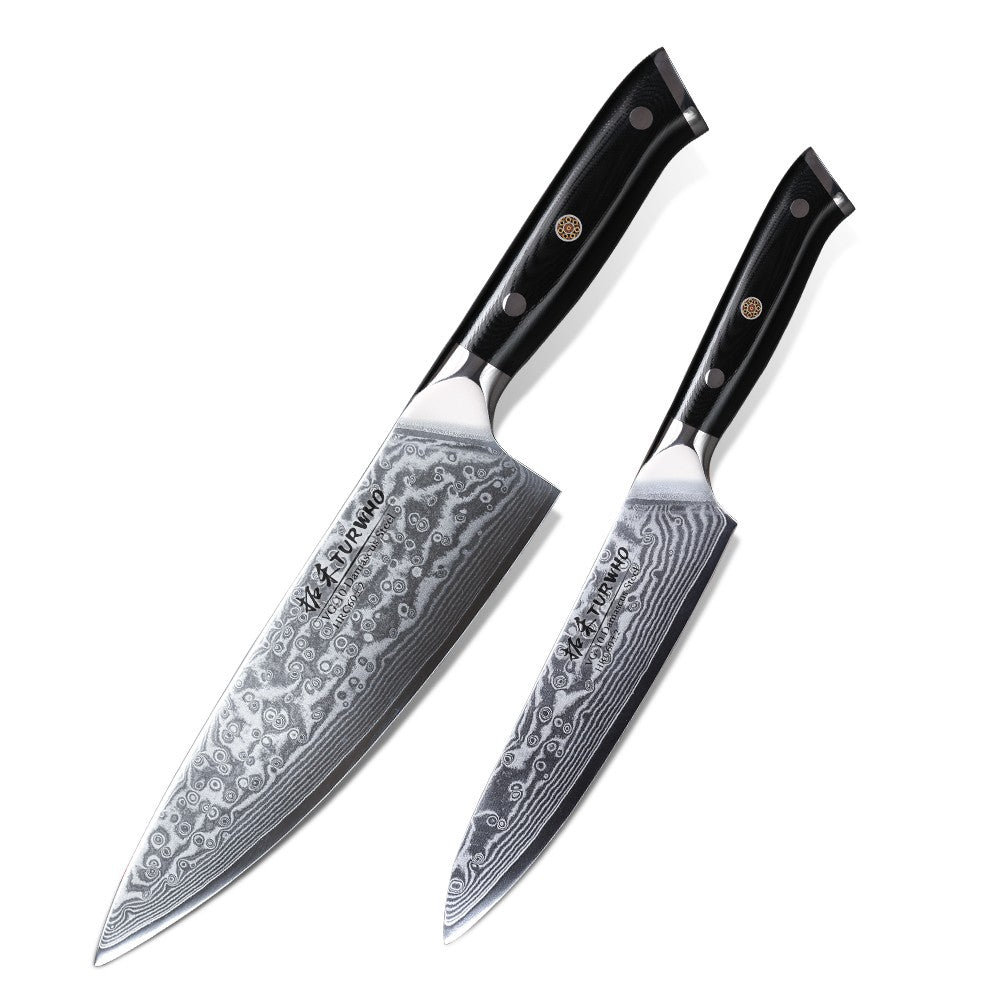 TURWHO Chef Knife 1-5 PCS Kitchen Knives Set 67 Layer Damascus Steel Japanese Nakiri Santoku Cleaver Slicing Bread Utility Knife