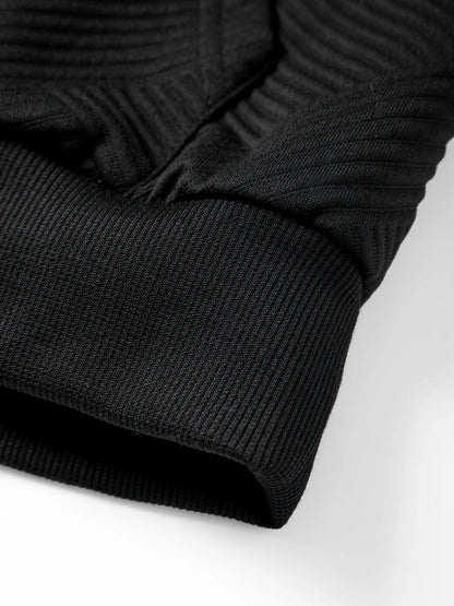 Autumn Men's Casual Sweatshirt Quarter Zip Solid Color Pullover Sweater Outdoor Daily Long Sleeve Polo Turtleneck Male Tops