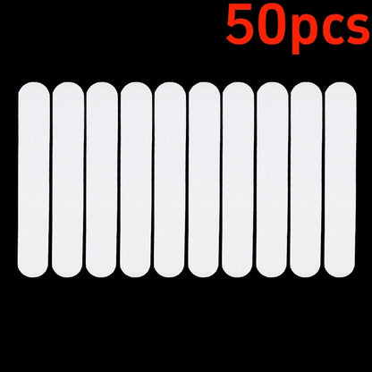 10/100pcs Hat Sweat Absorber Stickers Women Men Cotton Anti-dirt Sports Belt Cap Rim Invisible White Tape Hat Reducer Liner Pad