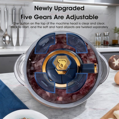 5L Electric Meat Grinders Mixer Machine Stainless Steel Multifunctional Vegetable Slicer Processor Chopper Kitchen Appliances