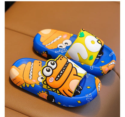 Cartoon Dinosaur Children Slippers Boy Girls Casual Shoes Flat Beach Water Shoes Indoor Soft Kids Cute Flip Flops for Boy Girl