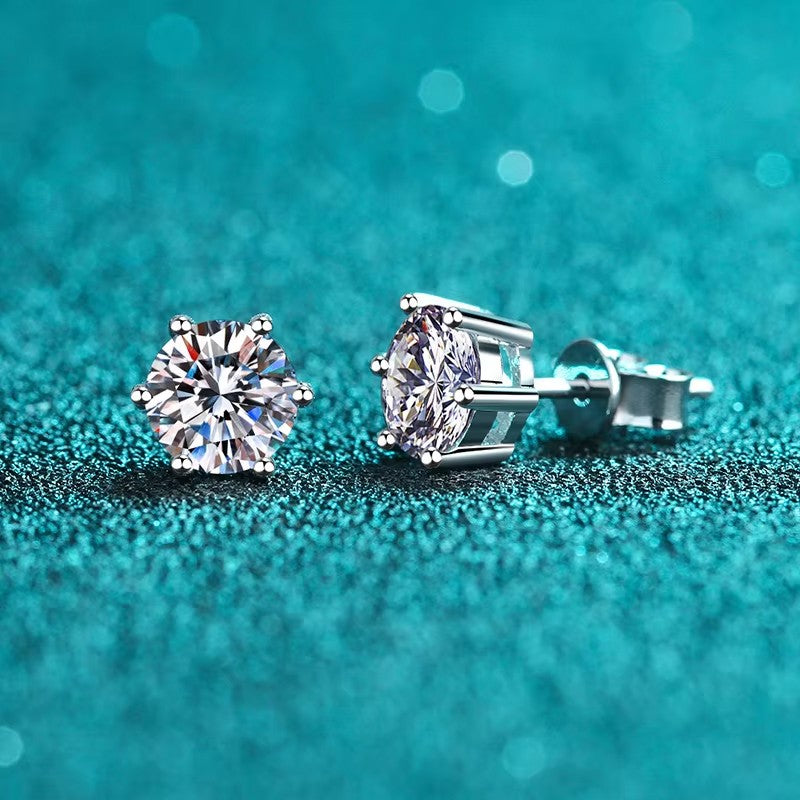 Brincos de Tarraxa de Moissanita TEN CARATS para Mulheres, Cor D VVS1, Prata Esterlina S925, Joia de Luxo para Presente com Certificado GRA