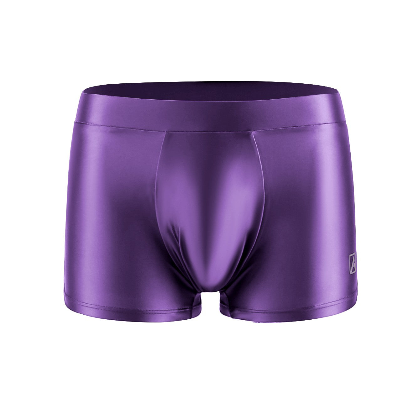 AMORESY Men's Satin Glossy Boxer Shorts Breathable High Elastic Sports Thin Soft Brief Swimming Fitness Solid Leggings Underwear